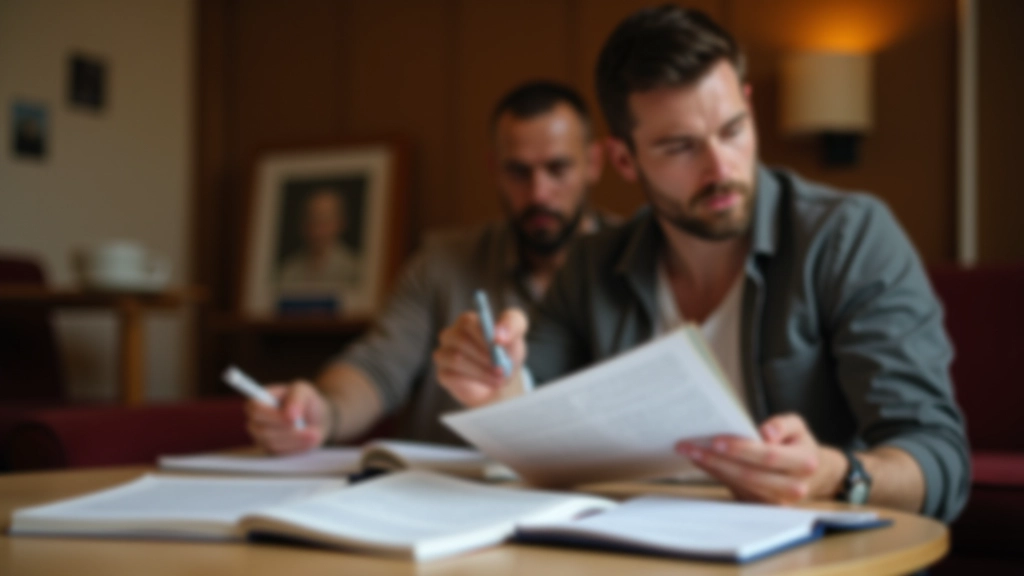 Person studying trivia reference materials and taking notes for themed knowledge challenge